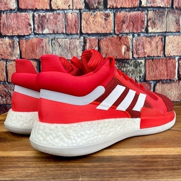 Adidas Men’s Marquee Boost Low in Active Red Size 13.5 F36305 - Picture 7 of 11